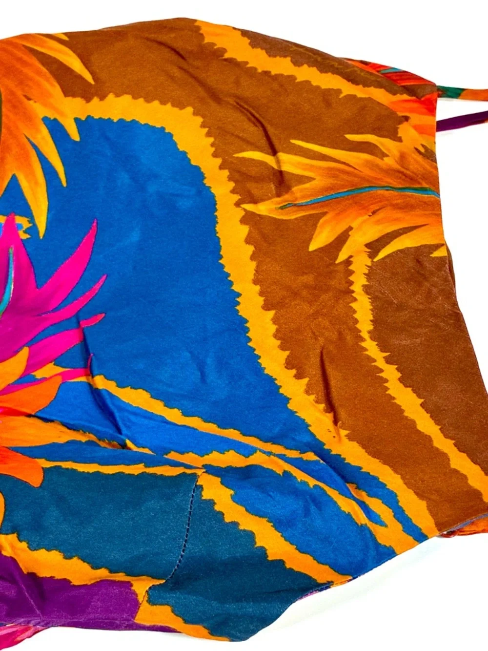 Farm Rio Vintage Wave Multicolor Floral Viscose Maxi Dress Medium NWT - Picture 15 of 16